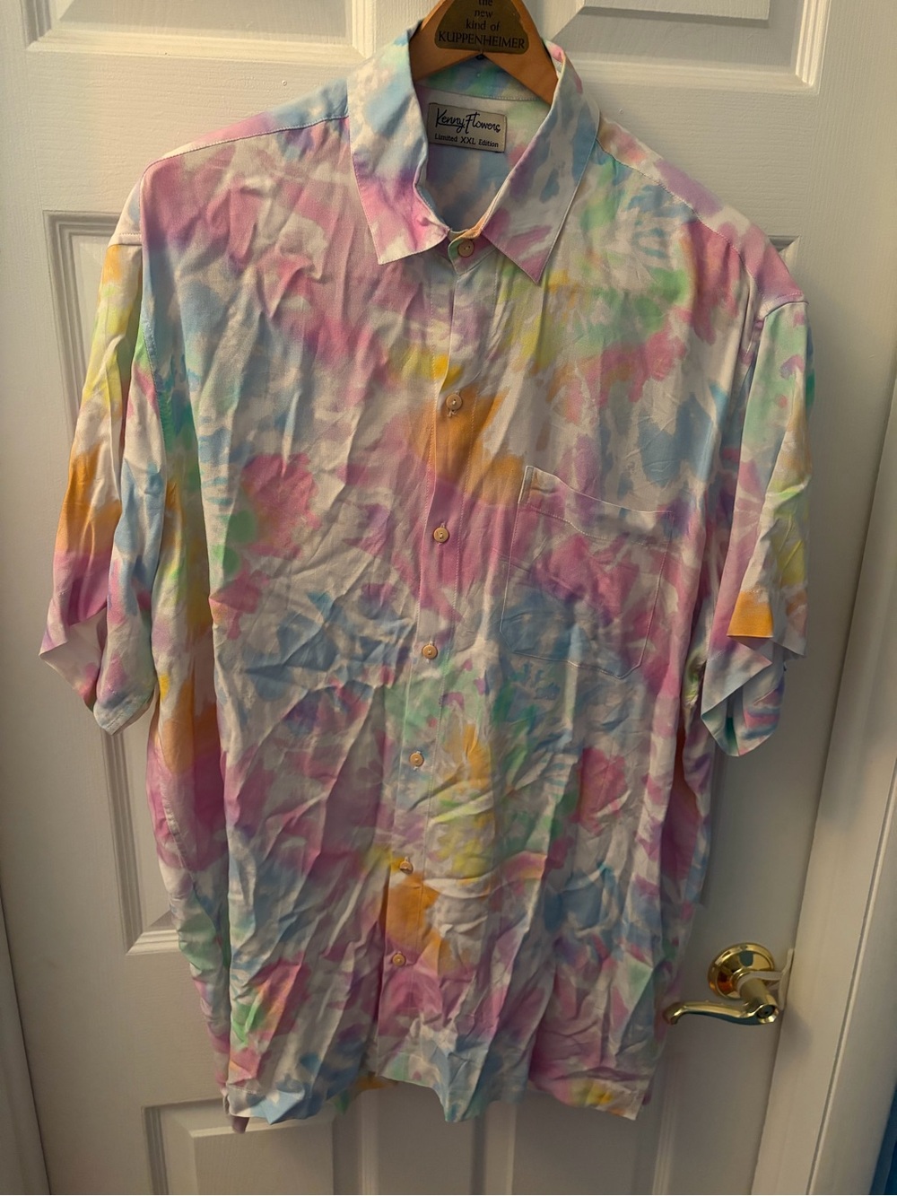 Kenny Flower Pastel Tie-Dye Short Sleeve Shirt - Multicolor